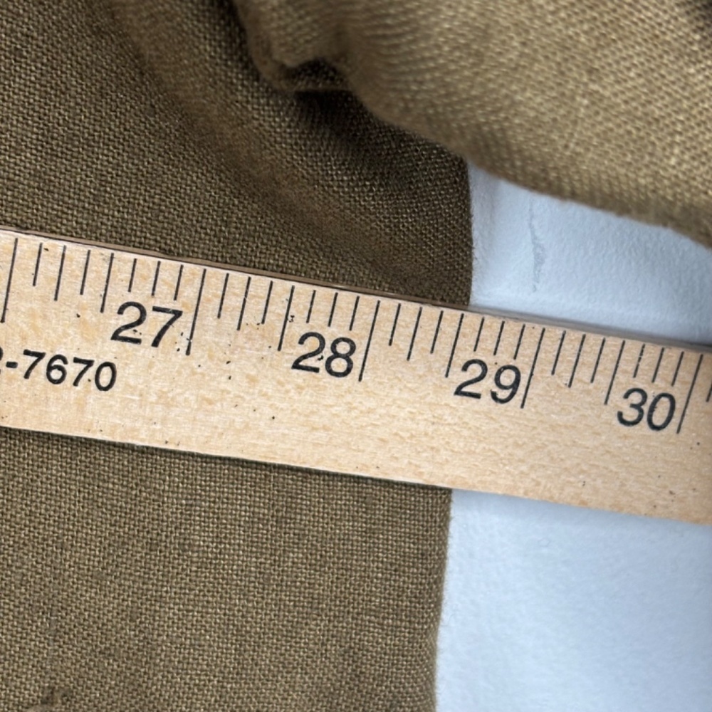 Eileen Fisher Woman 3X 100% Irish Linen Shawl Collar Blazer Jacket Olive Green - Picture 8 of 10